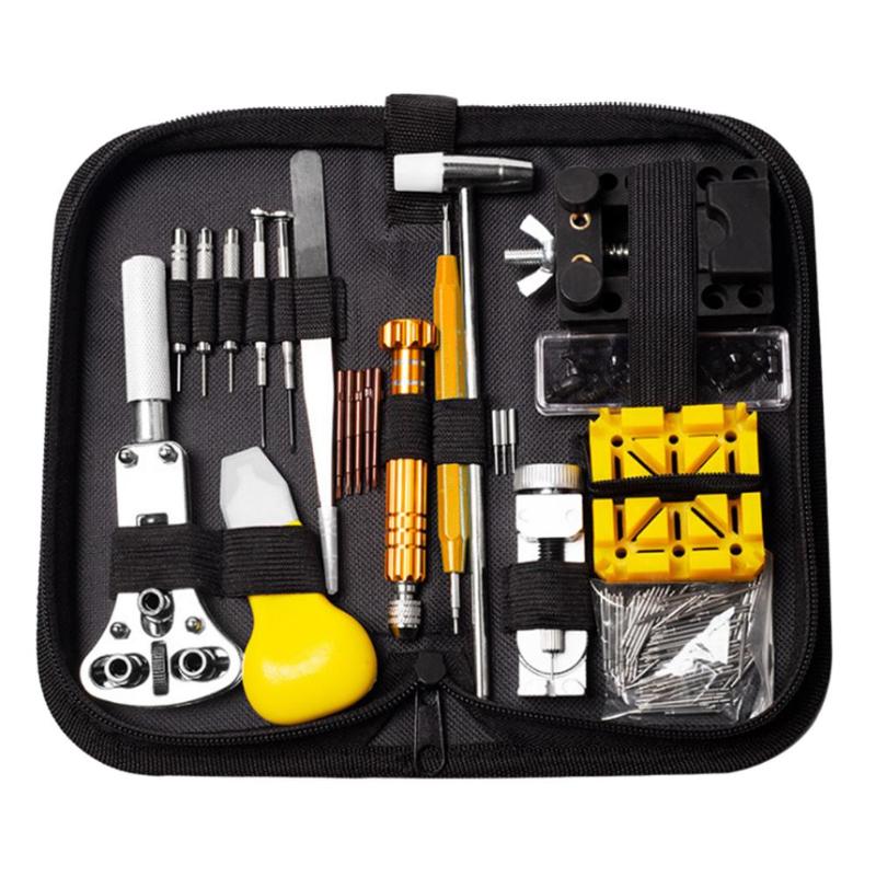 Horloge Reparatie Tool Kit Horloge Link Pin Remover 148 Stks/set Professionele Horloge Gereedschap Klok Reparatie Gereedschap Kit Bag Horloge Gereedschap: Default Title