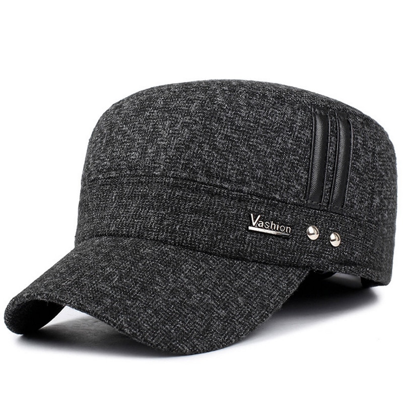 VORON 2017 Europeu novo inverno chapéu de algodão dos homens de moda homens e mulheres de outono e inverno boné de beisebol ajustável elástica cap ouvido