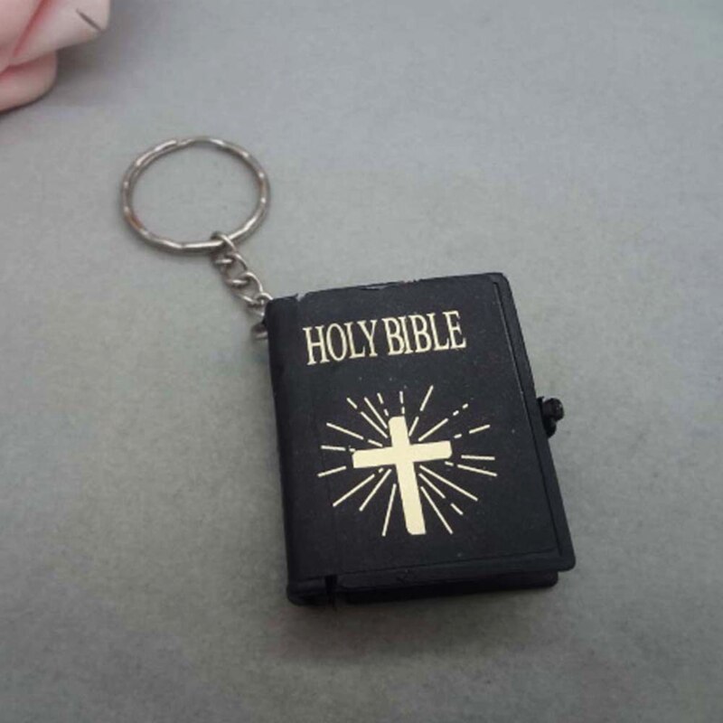 Mini porte-clé religieux chrétien Version anglaise, Mini livre porte-clé