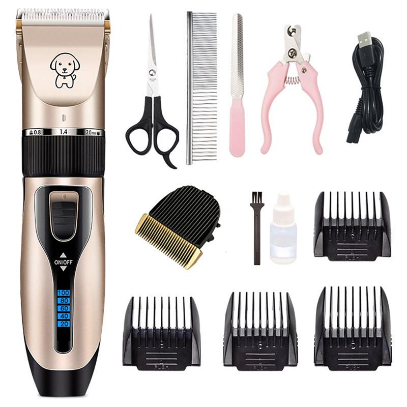 Pet Dog Hair Clippers Grooming Electric Scissor Rechargeable Cordless Shaver Low Noise Haircut Tool Pets Haircut Machine: 04