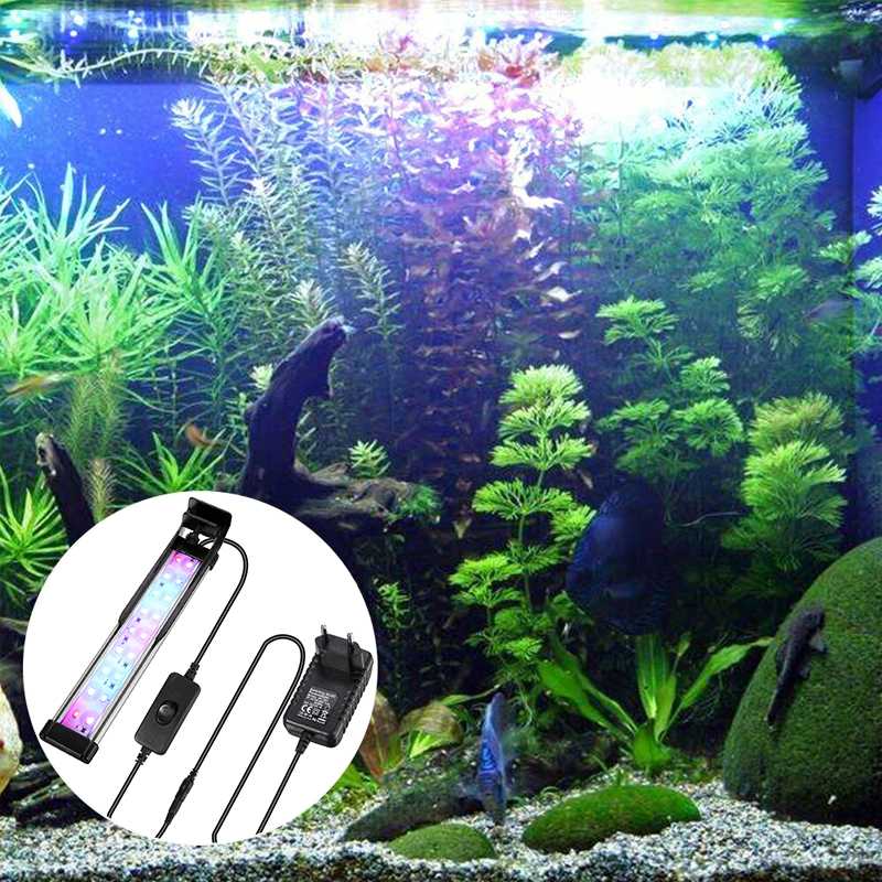22Cm 10W Aquarium Led Verlichting Verstelbare Plant Licht Aquarium Led Licht Aquatische Slanke Volledige Spectrum Zoetwater Plant groeien Licht