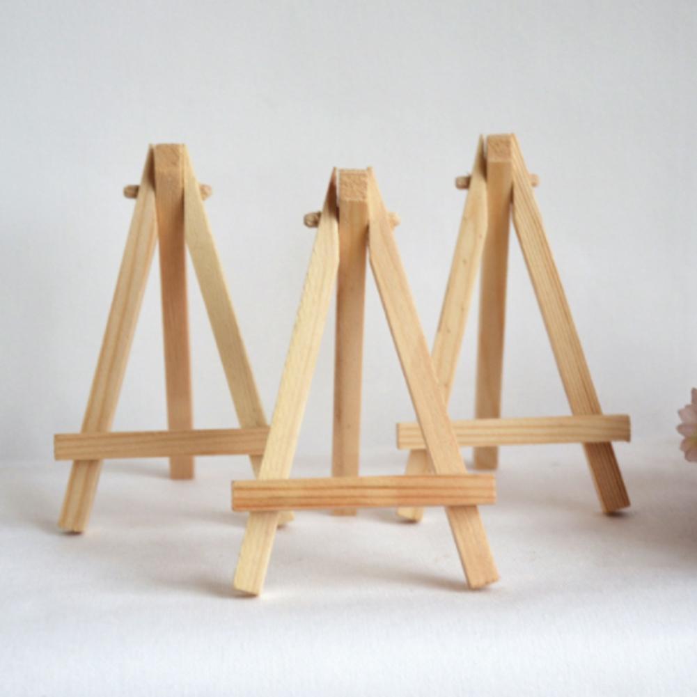 Marco de atril de madera Natural con trípode, pantalla para reuniones, bodas, artesanías, Tarjeta De Nombre para niños, soporte para mesa de pintura con números, L8Q9