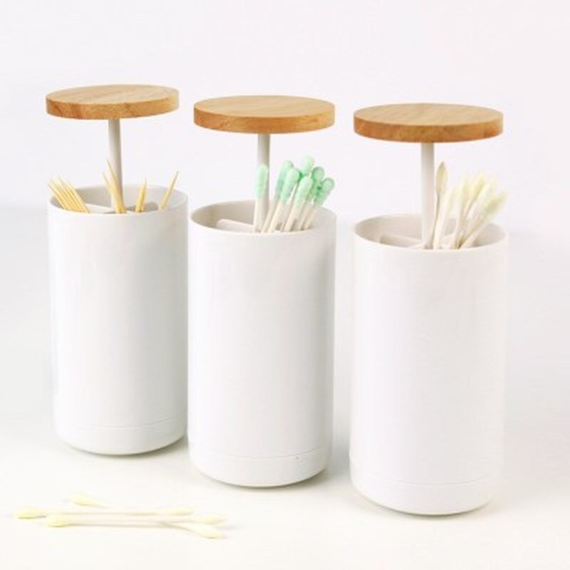 Houten Draagbare Tandenstoker Houder Keuken Accessoires Creatieve Push-type Restaurant Home Opbergdoos Wattenstaafje Dozen