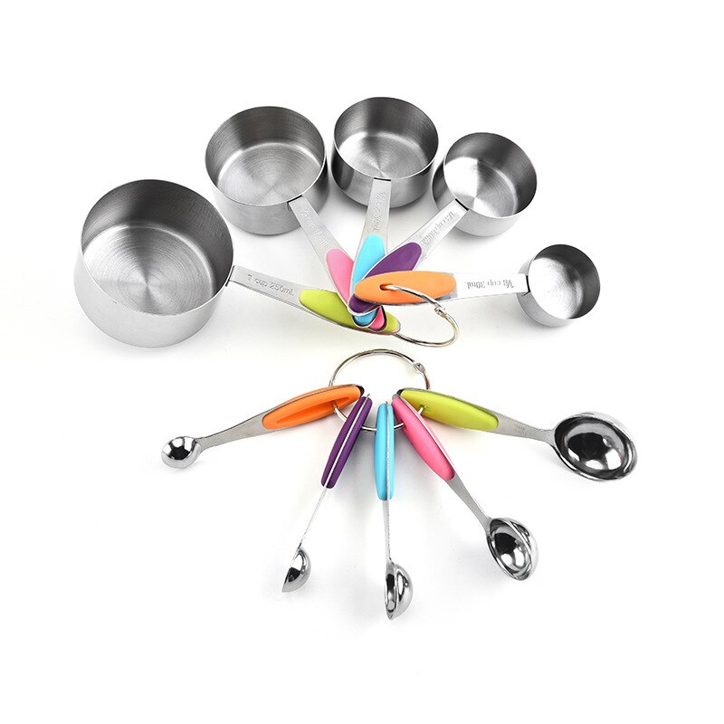 Baking Bartending Measuring Cup Kitchen Accessories Stainless Steel Plated Copper Rose Gold Measuring Spoon Cooking Tools Set