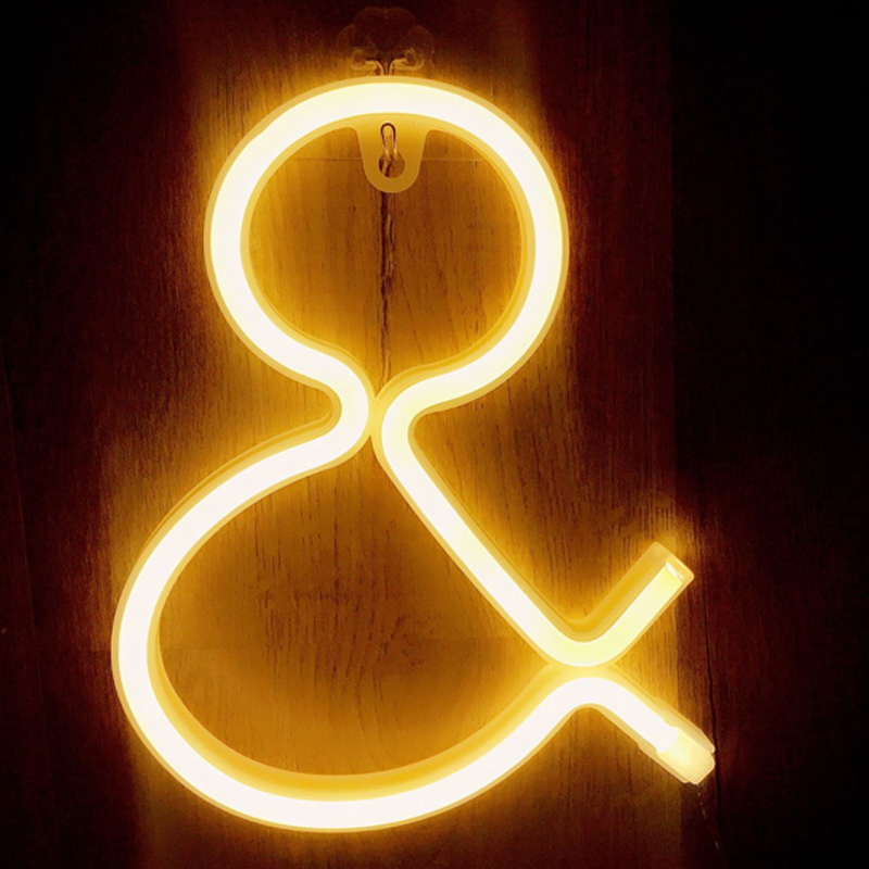 Mooie nachtlampjes neonbord hart tafellamp voor bar thuis feestdecoratie kerstmis verjaardag kind koppellampjes: Teken 1