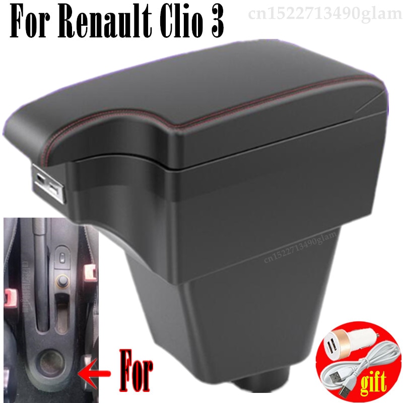 Voor Renault Clio 3 Captur Armsteun Doos Centrale Winkel Inhoud Doos Met Usb Interface