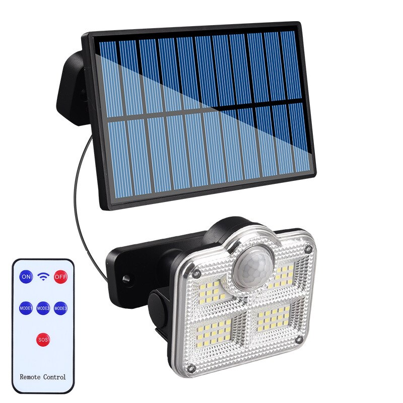 Utomhus solar ljus utomhus rörelsesensor solar led reflektor trädgård vägg lampa vattentät strålkastare utomhus solar spotlights