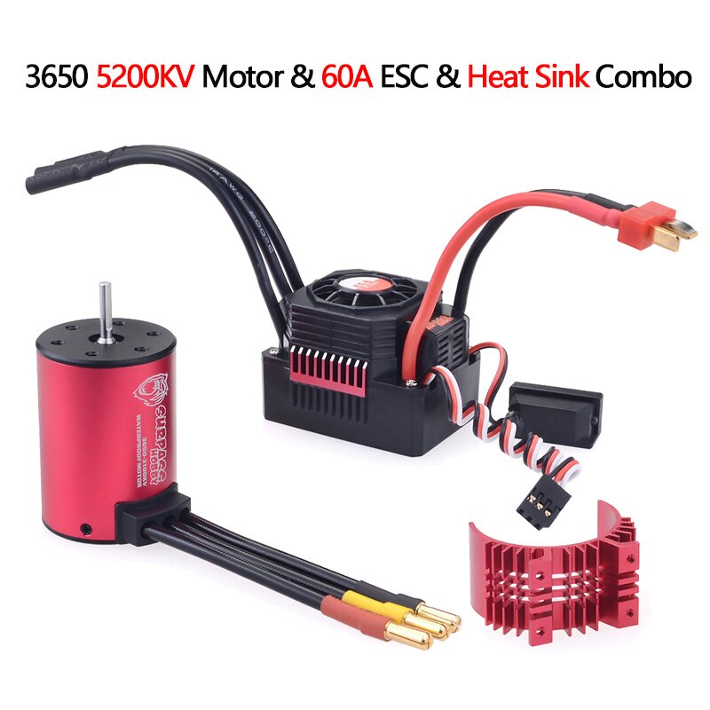 ÜBERTREFFEN HOBBY Wltoys 144001 124019 104001 RC Auto 3650 3660 F540 3600KV 5200KV 3930KV 4370KV Bürstenloser Motor 45A 60A Regler: Black