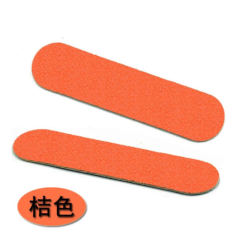 Limes à ongles jetables, 100 pièces, papier de verre en bois pour manucure, Double face, petit tampon à ongles: Orange