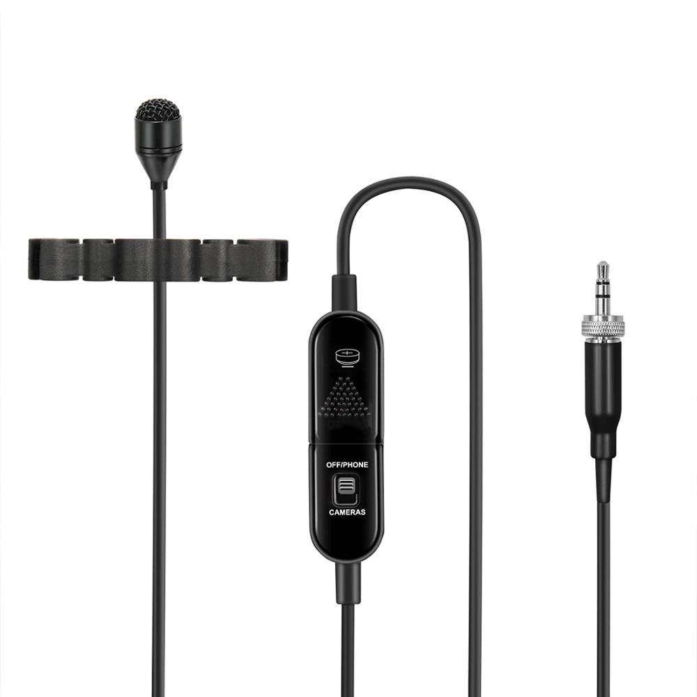 KIMAFUN Mini Wired Violin Microphone Musical Instrument Condenser Mics Omnidirectional Pickup for Shure AKG Wireless Bodypack: black