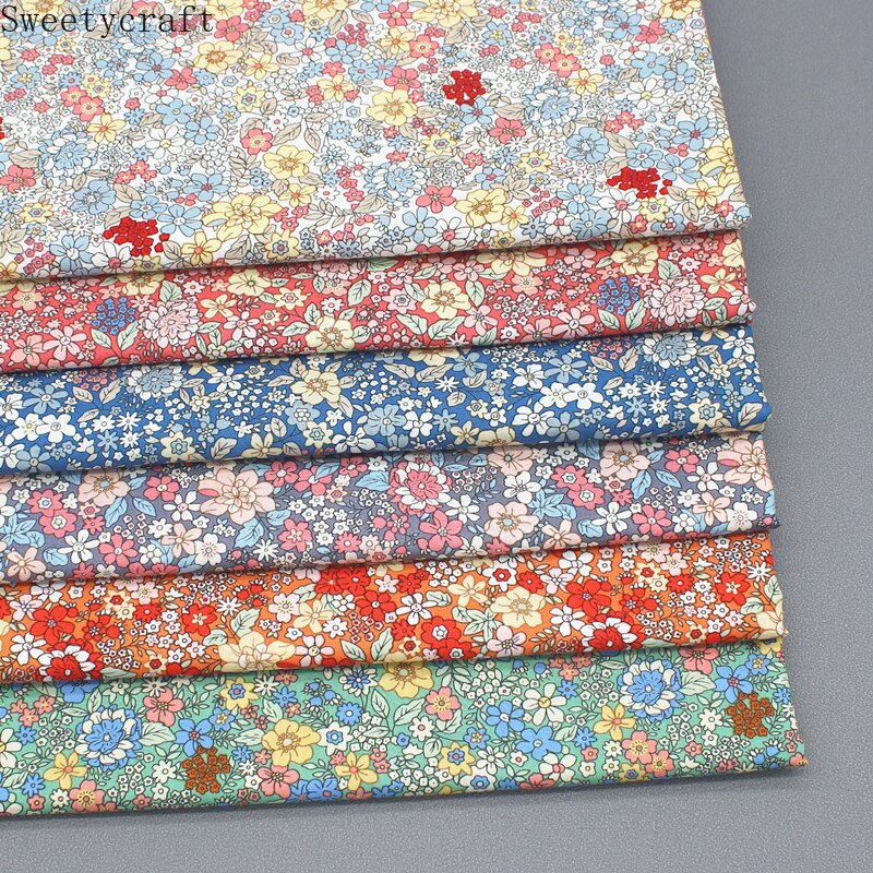 147X50Cm Bloem Poplin Katoen Stof Ambachten Zomer Grandado 147X50Cm Bloem Poplin Katoen Stof Ambachten Zomer Grandado
