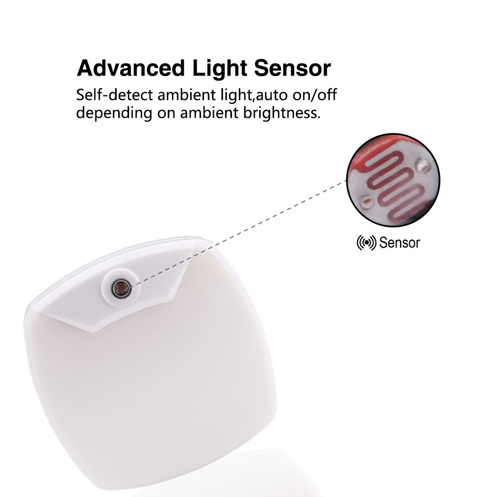 Enchufe LED Luz de noche brillante con sensor de anochecer y Amanecer encendido/apagado automático perfecto para el pasillo del dormitorio de los niños cocina enchufe UE/EE. UU.
