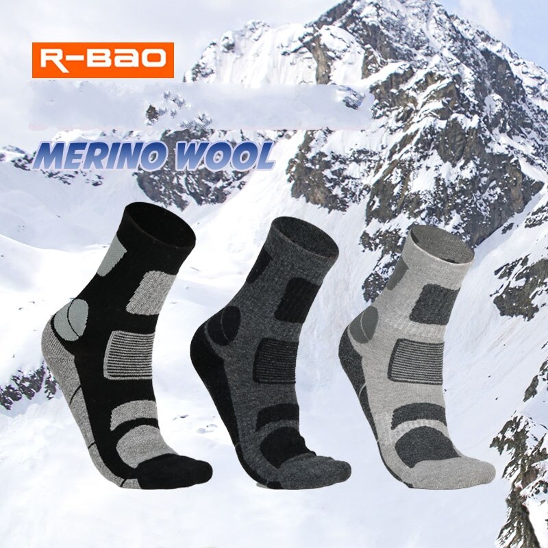 3 Paare/los Winter Verdicken Merino Wolle Socken herren Ski Wandern Thermische Socken Im Freien Warme Sport Socken Männer Thermosocks