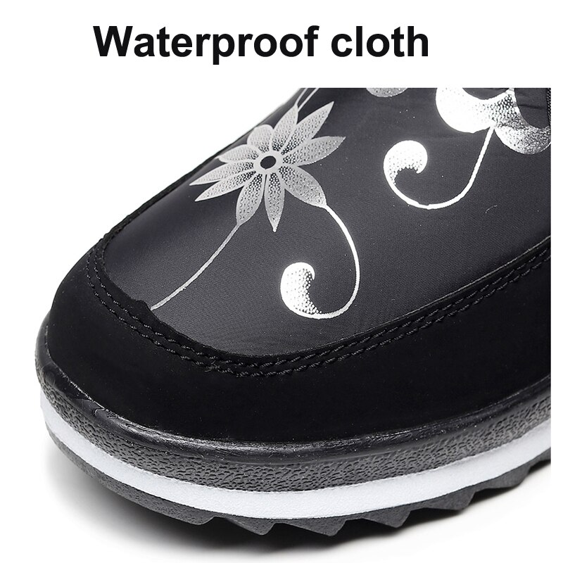 Stivali invernali da donna 2021 nuovi stivali da neve neri scarpe invernali da donna stivali alti termici da esterno impermeabili e antiscivolo