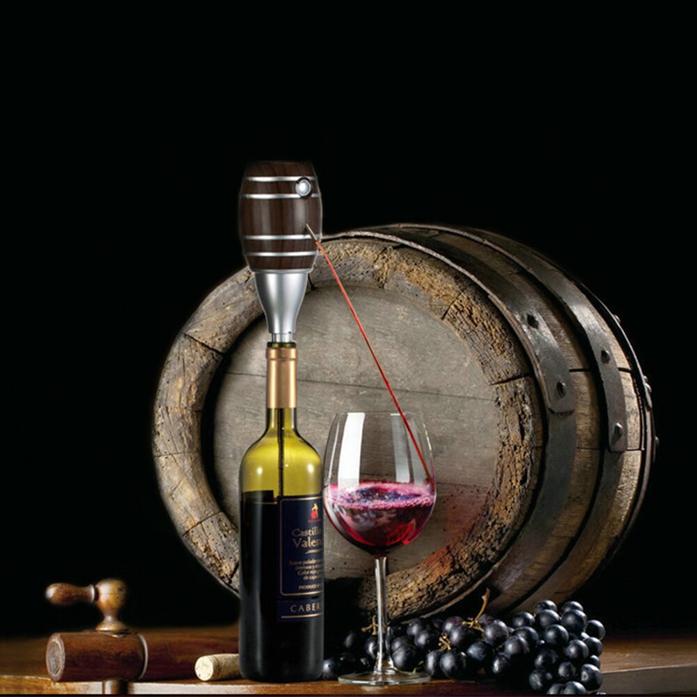 Barrel Shaped Wine Pourers Decanter Electric Cider Pump Aerator Wine Juice Bottle Pourer Aerator Liquor Pourer Bar Accessories