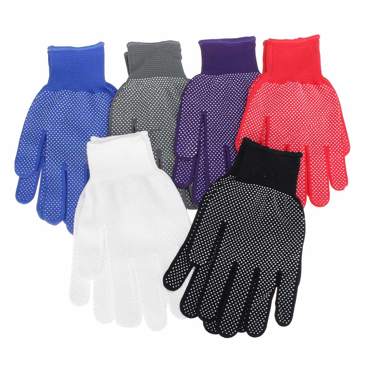 12 Pairs/24pcs Non-slip Work Gloves Hand Security Safety Protective Labor Insurance Working Gloves Salon Home DIY Gloves