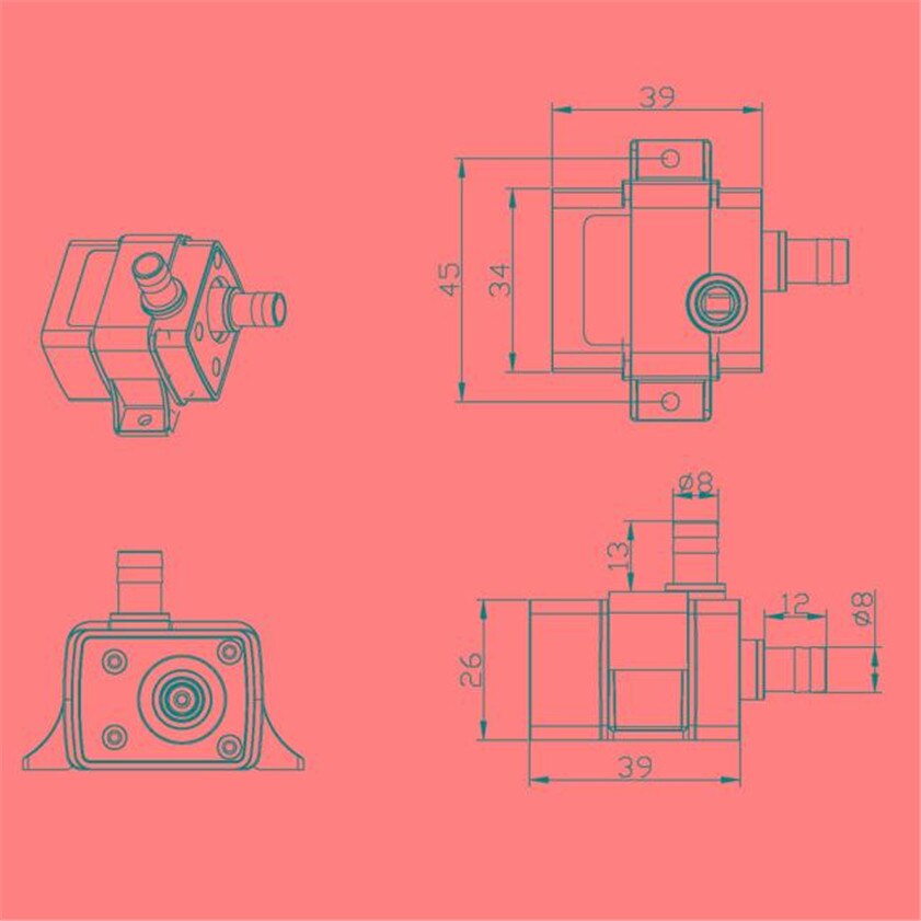 DC 12V 3m 240L/H Ultra Quiet Brushless Motor Submersible Pool Water Pump Solar 0223