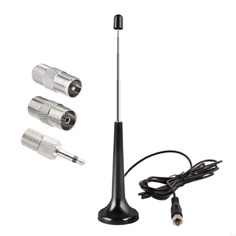 920L DAB FM Antennas High Gains 75ohm FM Telescopic Antennas with 3 Adapter Indoor FM Radio Antennas for Home Stereo Receiver: Pink