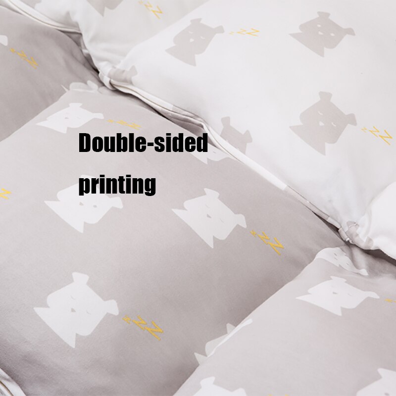 Warm Baby Bumper Newborn Sleeping Bedding Sets Double-Sides Print Cute Bear Baby Pillow Soft Toddler Protector Infant Room Decor