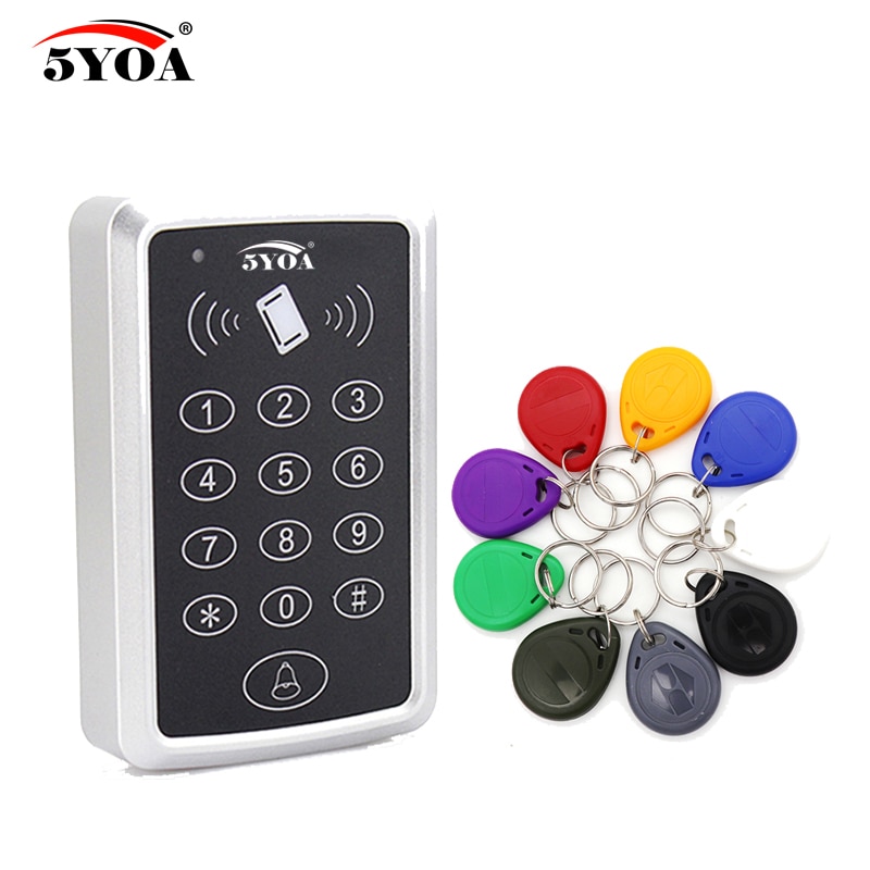 5YOA RFID Toegangscontrole Systeem Apparaat Machine Card Keytab Proximity Deurvergrendeling Tag EM ID Toetsenbord Sleutelhangers Controller