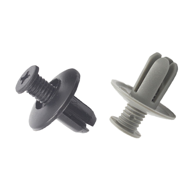 Kalili grå svart 8mm- håls auto plast stötfångare dörrskruv push-typ expanderande nitpaneler trim hållare nylon fästen clips