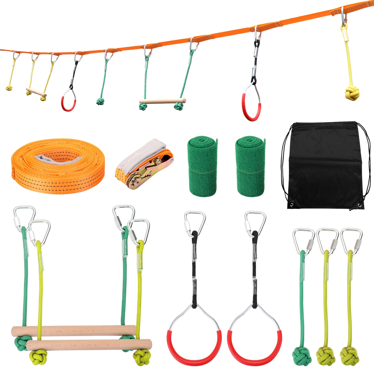 Kinder Klettern Seil Übung Linie Hindernis Training Ausrüstung Kinder Spaß Slack Ninja Linie Outdoor kinder Sport Ausrüstung