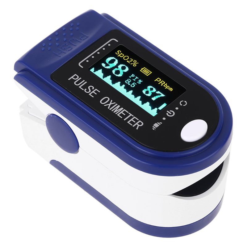 Bærbar fingerpulsoximeter blod iltmætningsmåler fingerspids pulsoximeter spo 2 monitor oximetro oximeter: Bl-ol