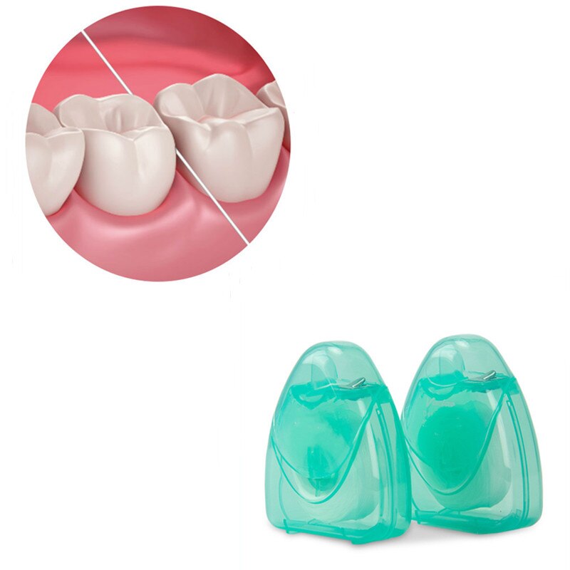 50m/Roll Oral Teeth Hygiene Clean Dental Flosser Teeth Interdental Cleaning Wax Mint Flavored Dental Floss Toothpick Clean Wire