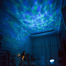 Romantische Kleurrijke Ocean Wave Sky Aurora Projector Led Starry Night Light Lamp Met Music Player Voor Woonkamer En Slaapkamer