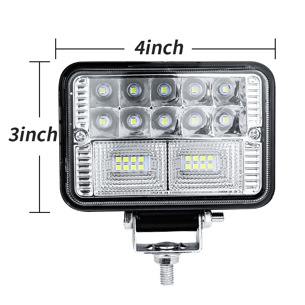Luz LED de trabajo para remolque de camión, faro antiniebla de alto brillo de 4 pulgadas, 26LED, 12V y 24V, accesorios para coche