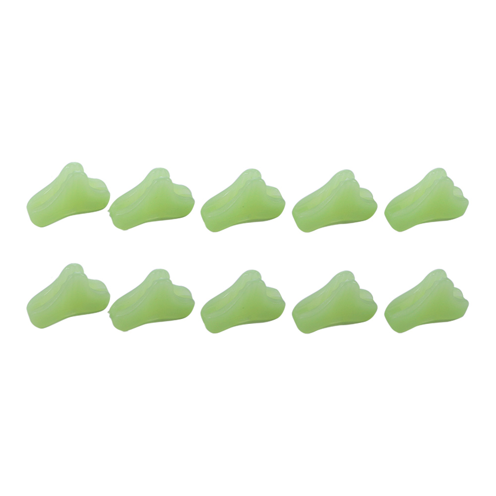 10 pcs outdoor mountain camping tent awning plastic wind rope buckle triangles pull rope buckle outdoor tent accessories: Green-small