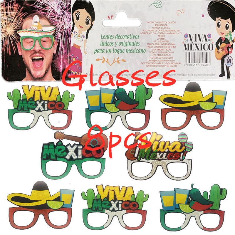 Mexican Theme Disposable Tableware Set Paper Plate/Cups/Napkins Mexican Party Decorations Supplies