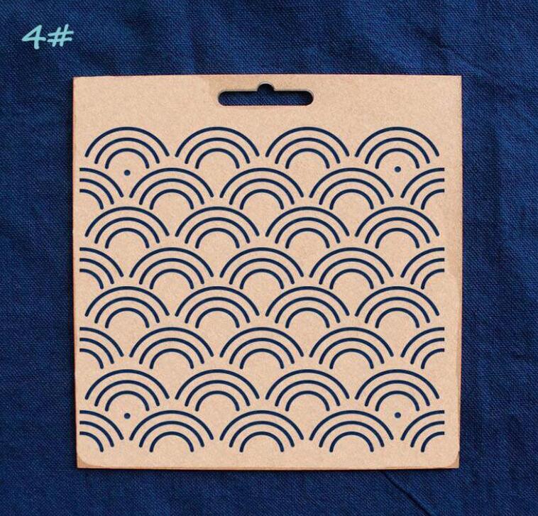 Transparent Big Size Acrylic Template for Cushion Pattern DIY Sewing Sashiko Embroidery Patchwork Pressure Line Template S0007H: NO.4