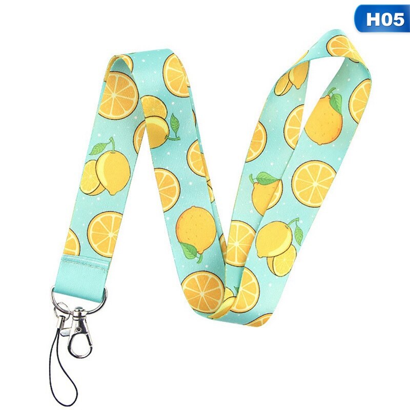 Cordón de correa de cuello de fruta sandía para llaves Tarjeta de Identificación gimnasio correas de teléfono móvil sujección de insignia y USB cuerda de colgar DIY: H05