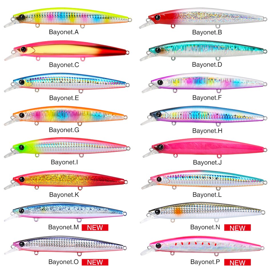 TSURINOYA 135S Fishing Lure tonący Minnow BAYONET 135mm 26.4g słonowodne długie rzucanie profesjonalne przynęty Seabass twarde przynęty