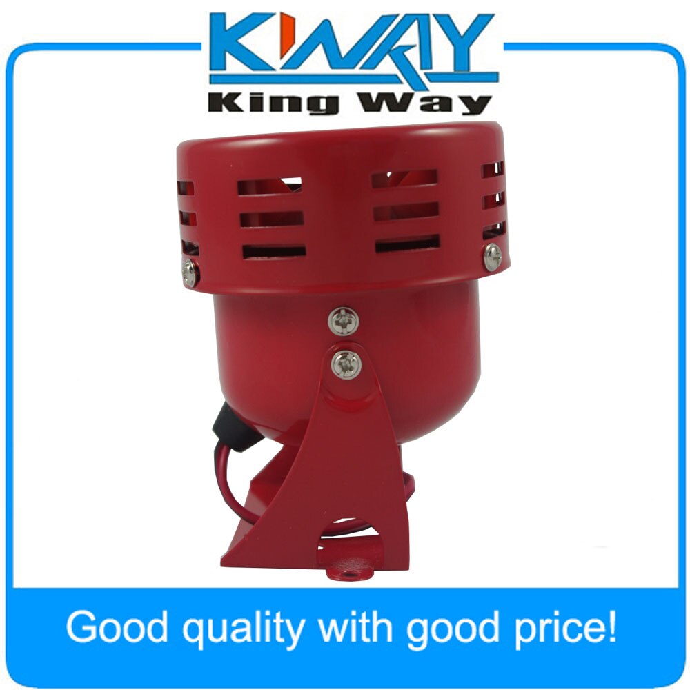12V Motor Driven Red Air Raid Siren Horn Alarm Horn Car Truck 1950s Style 3"