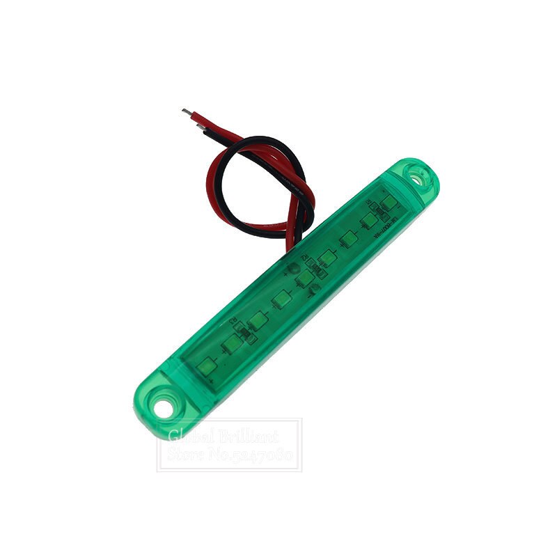 2x Green 9LED Bus Truck Trailer Truck 24V LED Lights Side Marker Light Waterproof LED Light Tail Indicator Parking Light
