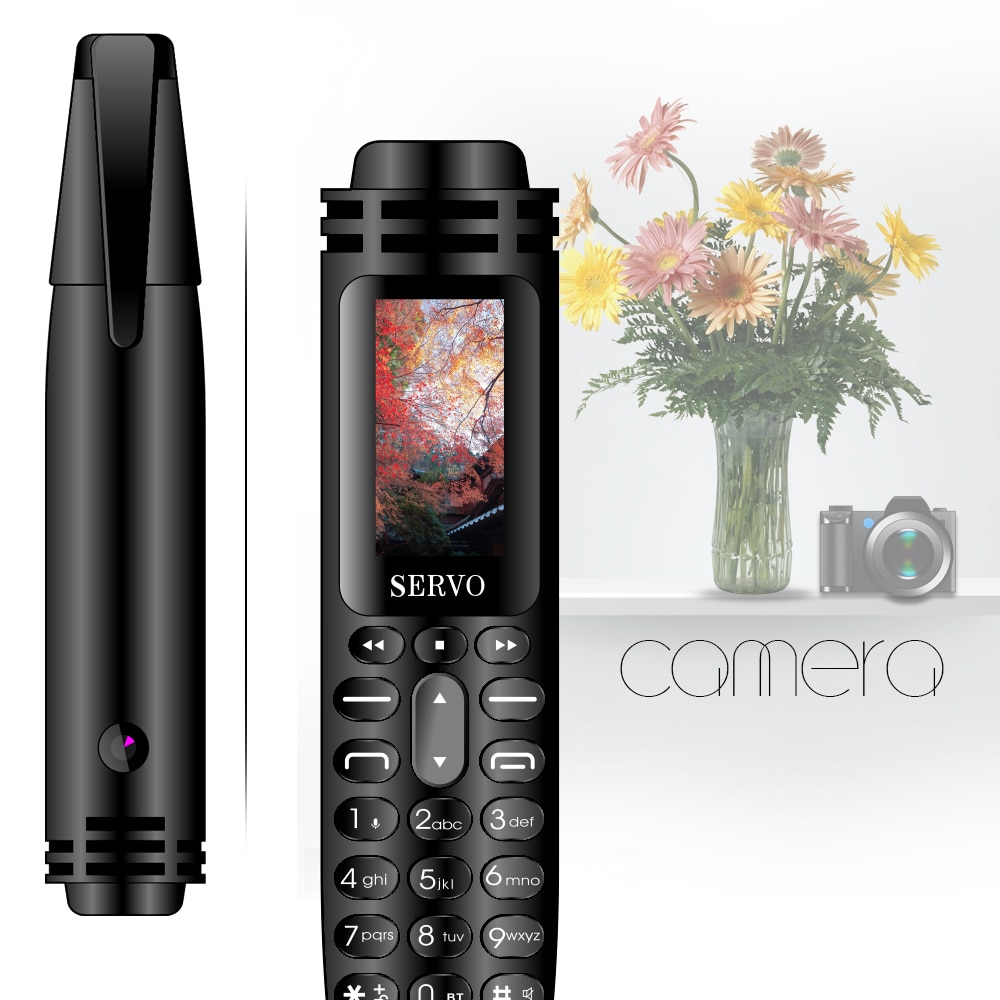 Tiny Screen Pen smallest mini Mobile phone Dual SIM Card Bluetooth Dialer Cellphone with Flashlight Recording Pen FM Radio