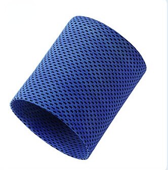Summer sport cold sensation bracelet men women fitness weightlifting gauntlet riding ice cooling sweat absorb bracelet: Blue / 8 x 8.2cm