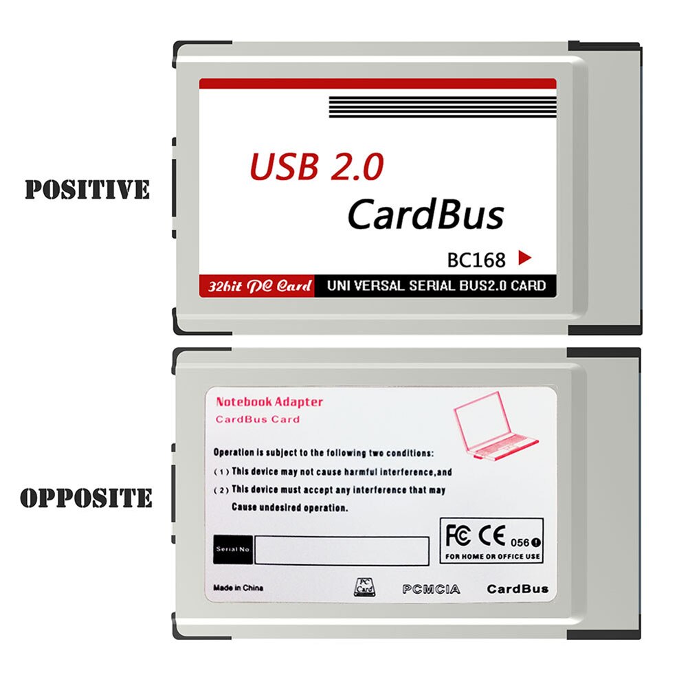 Convertidor de PCMCIA a USB 2,0 para ordenador portátil, adaptador de tarjeta Express PCI de 2 puertos,