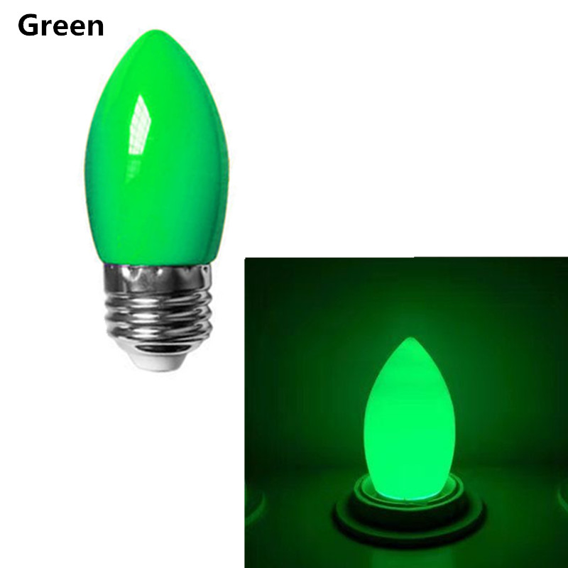 Led smd-lampor  c35 1w 2w 3w 5w e27 220v inomhus röd blå grön vit varm färgglad bröllopsdekoration jullampor hem