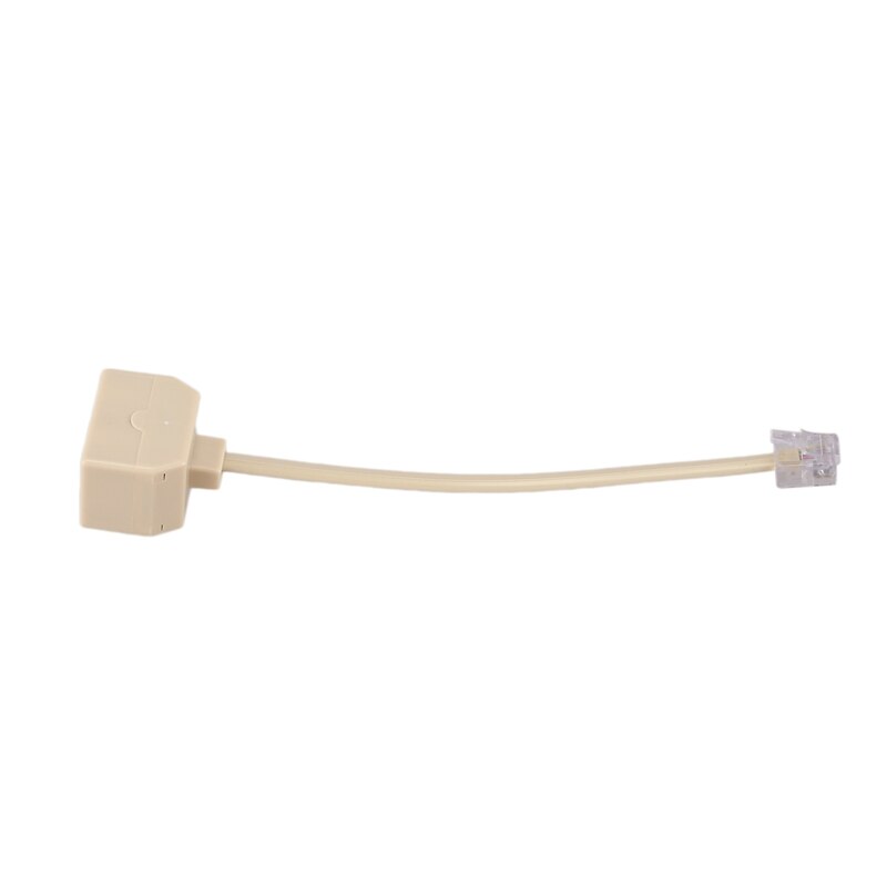 Adaptateur de répartiteur de ligne de prise de téléphone RJ11 6P4C 2 voies, prise de téléphone Beige
