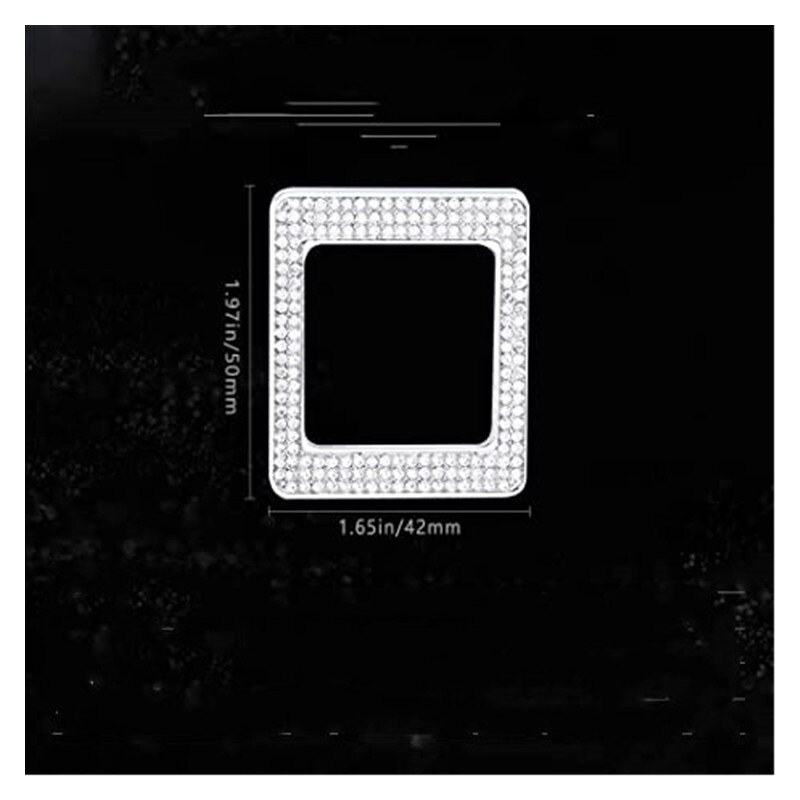 Auto Interieur Klok Rhinestone Applique Guirlande Voor Mercedes Benz Accessoires C Klasse Glc Cls (Vierkante Klok)