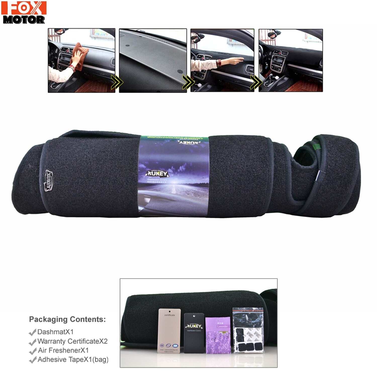 Xukey dashboard cover til toyota landcruiser 70 76 78 79 series - dash cover mat dashmat pad solskærm tæppe