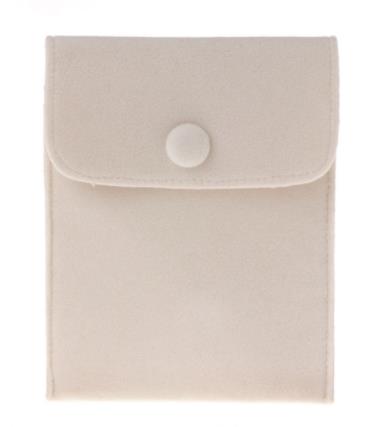 Busta del Sacchetto di velluto Gioielli con Chiusura A Scatto di Archiviazione Portatile Lanugine Morbida di Velluto Flanella Sacchetto del Regalo Della Collana Del Braccialetto: beige / 12x9.5cm