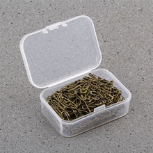 100 stykker / kasse beklædningsgenstand metal sikkerhedsnåle 20mm gylden sort sølvgrå bronze tag pins tøj hænge tag pins