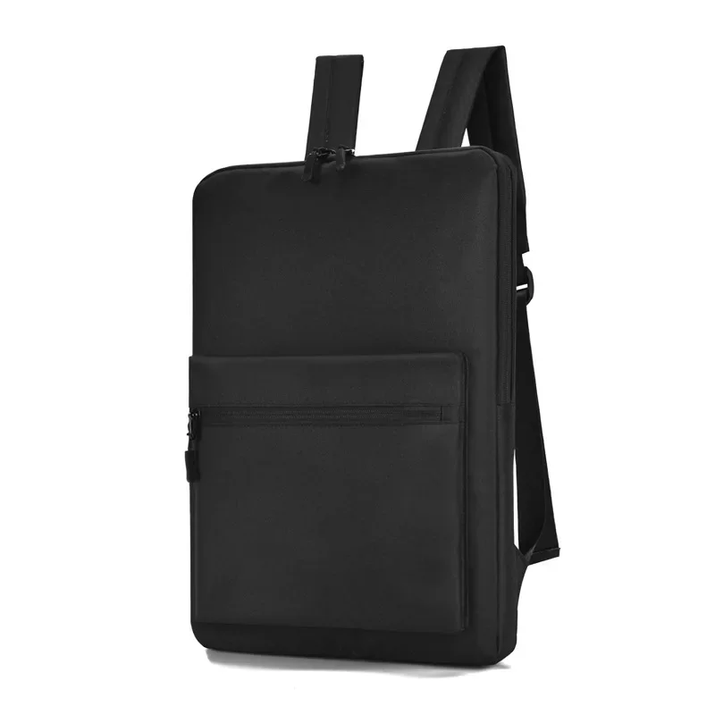 Ultra-Dunne Laptop Rugzak Voor 14 "15.6" Laptop Man Tas Multi-Use Vrouwen Werktas Waterdichte Dunne Computer Backbag: Black