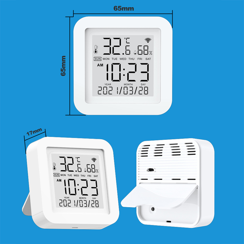 Thermomètre hygromètre WIFI, jauge d&#39;humidité et de température avec moniteur à distance, fonctionne avec Smart Life Alexa Google assistant Tuya