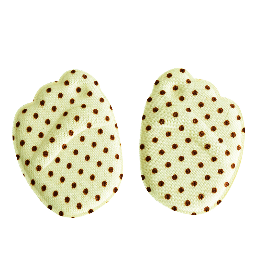 2Pcs Voorvoet Zool Hoge Hak Voet Kussens Voorvoet Anti-Slip Binnenzool Ademende Schoenen Vrouwen Bescherming Voet Pad Ondersteunt inserts: Beige Coffee Point