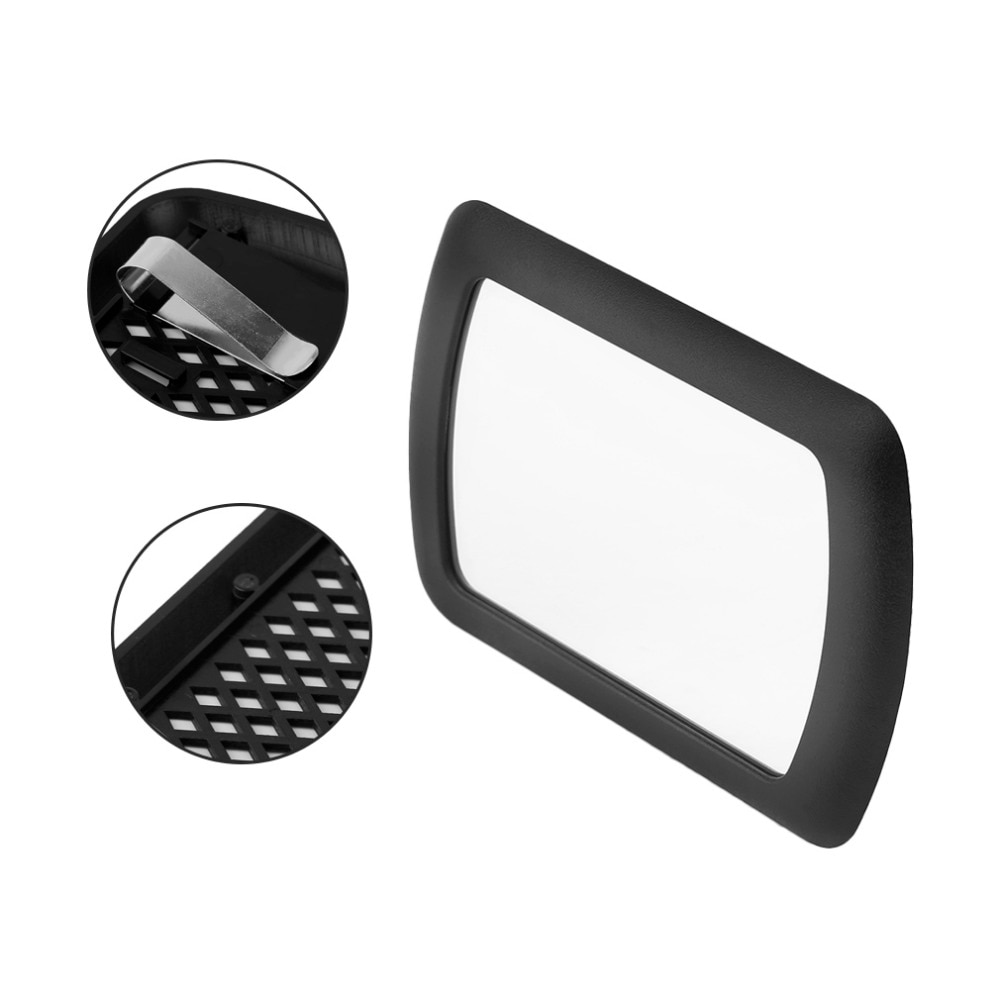 Espejo para visera de coche, espejo para maquillaje, sombra de sol, espejo cosmético ABS para maquillaje de automóvil, espejo de automóvil, estilo de coche
